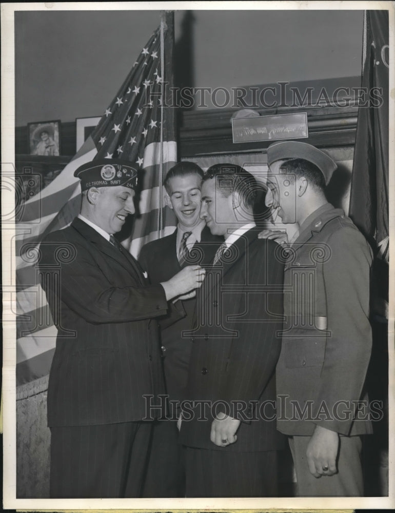 1942 WWII Vets Become American Legion Members At War Memorial - Historic Images