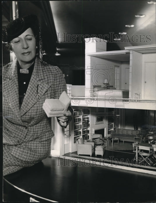 1939 Press Photo Mabel Schambers Secretary of American Institute of Decorators - Historic Images
