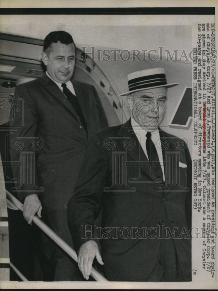 1961 Press Photo Lynn A. Townsend L.L. Colbert - Historic Images