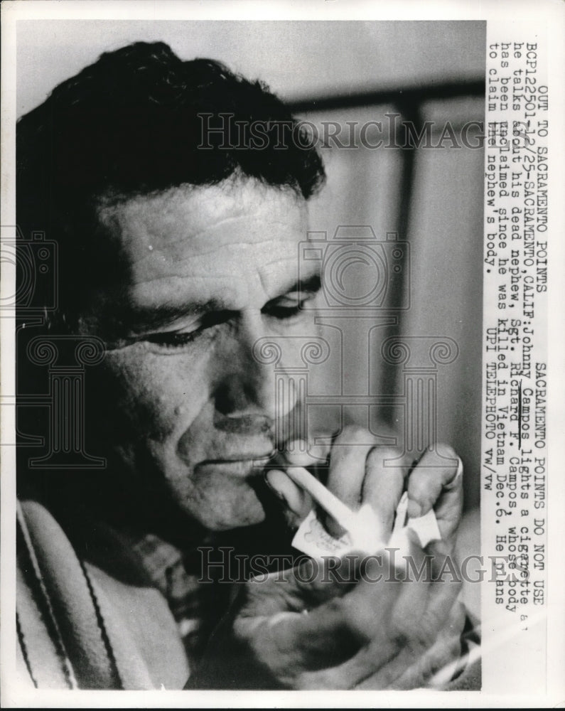 1966 Press Photo Uncle Of Richard Campos Unclaimed Killed Vietnam Soldier - Historic Images