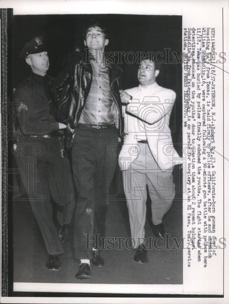 1957 Press Photo Robert Day Age 23 Gun Battle with Police for 90 Minutes-Historic Images