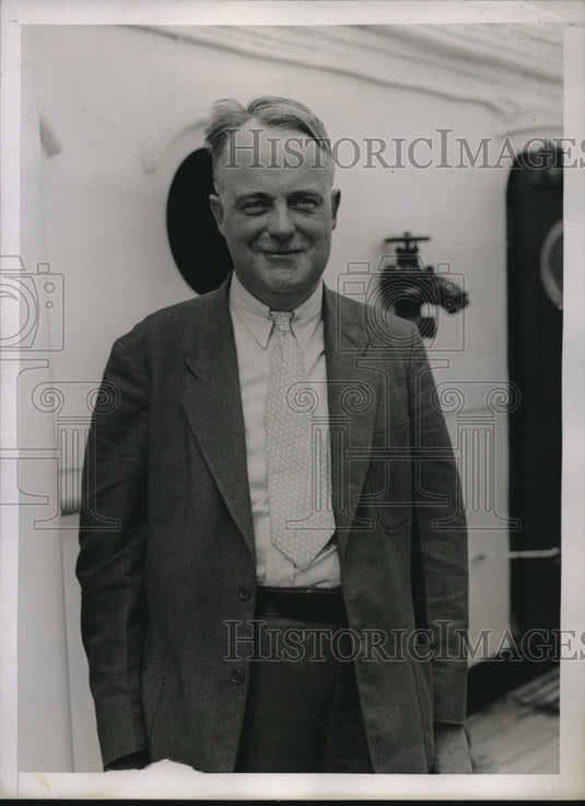 1935 RE Cropley Builder Of Ship Models Returns On SS Berengaria - Historic Images
