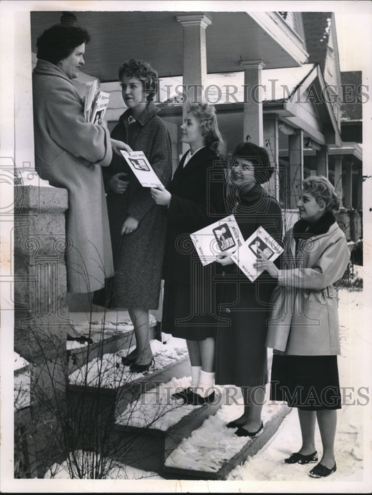 1960 Press Photo March of Dimes, Patricia & Donna Celesnik, Michael Drotar - Historic Images