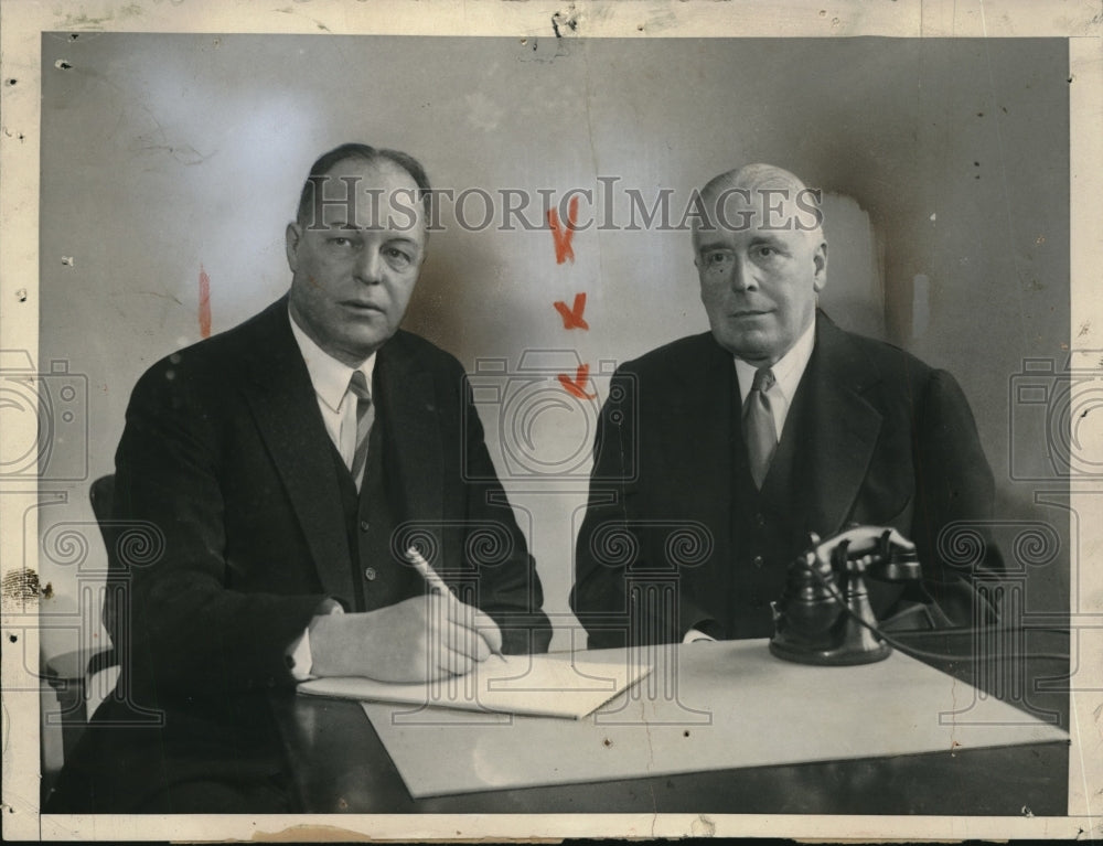 1931 Press Photo John Clark &amp; Samuel Seabury Tammany Investigators - Historic Images