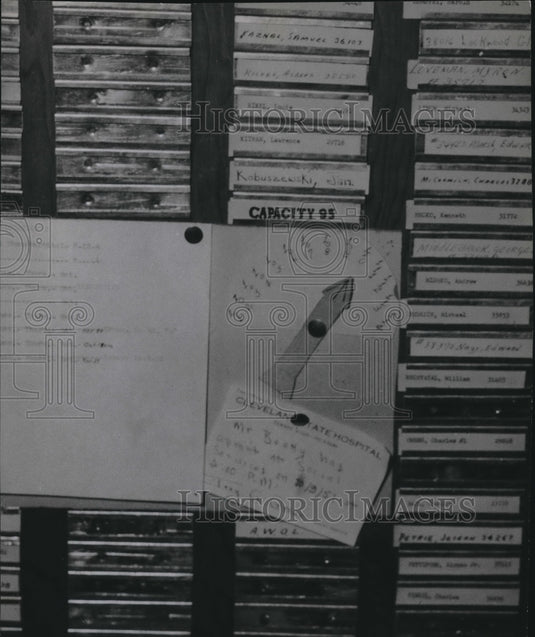 1951 View of Census Indicators in Ward C. Attendant's Office - Historic Images