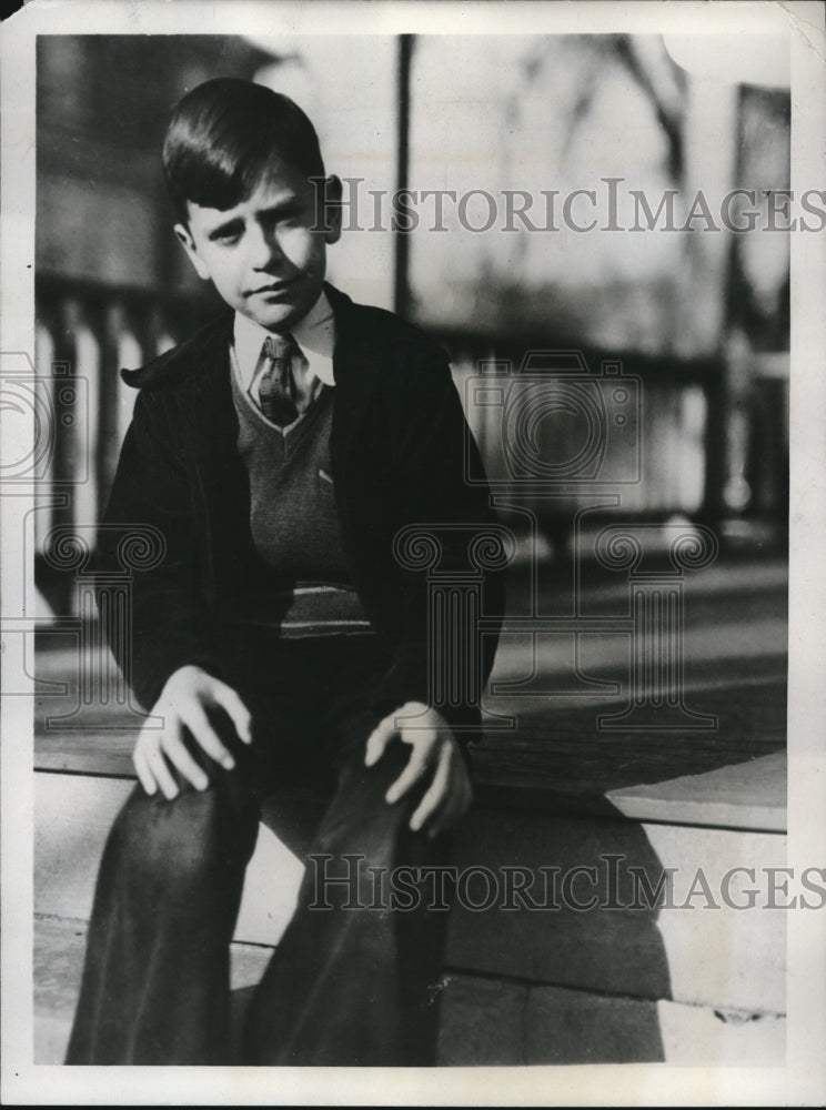 1935 Press Photo Nine Year Old Donald Capshaw Wants To Be A Detective - Historic Images