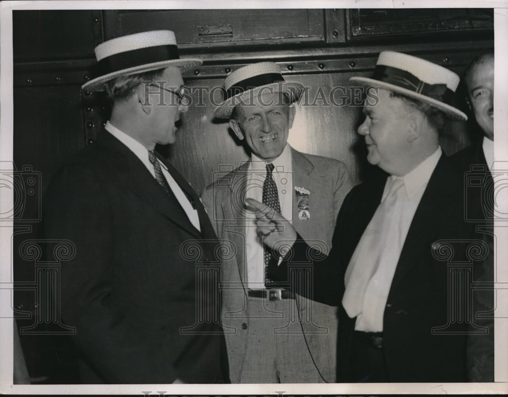 1936 Joseph Greenfield, Alderman Dooling &amp; Mr Greenberg - Historic Images