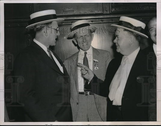1936 Joseph Greenfield, Alderman Dooling & Mr Greenberg - Historic Images
