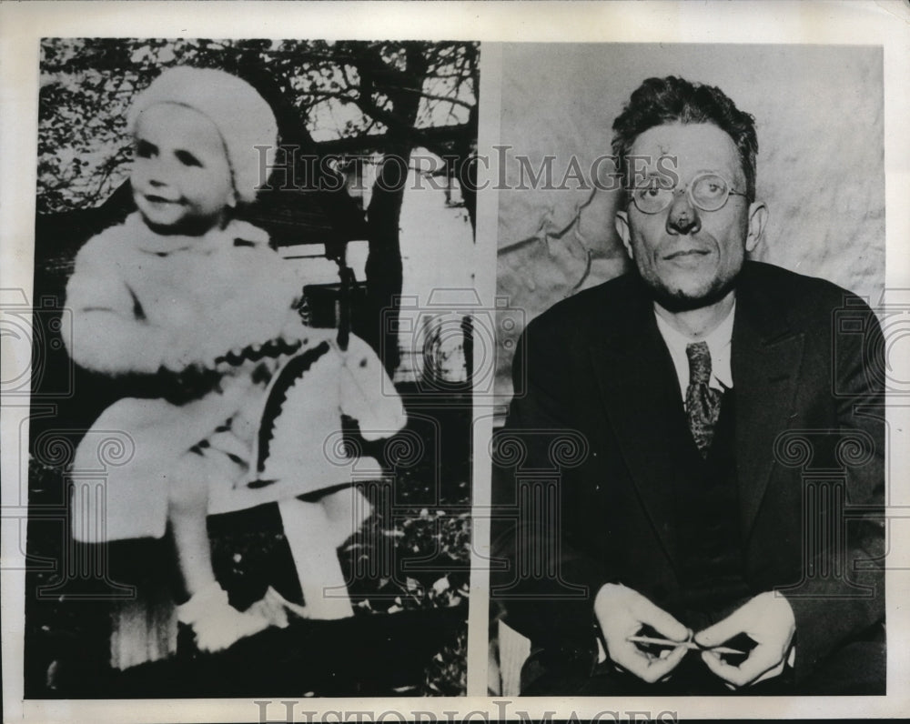 1934 Press Photo Howard K. Gross is Held for Fatally Burning Child John Gross - Historic Images