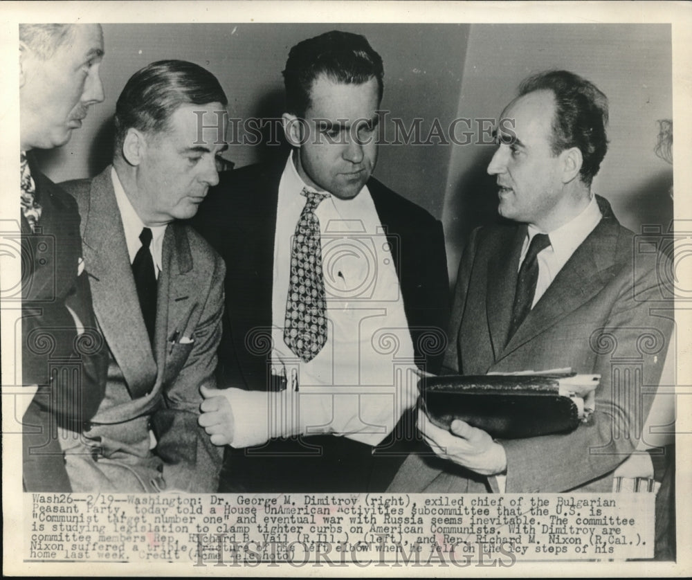 1948 Press Photo Dr George Dimitrov, exiled Chief of the Bulgarian Peasant Party - Historic Images