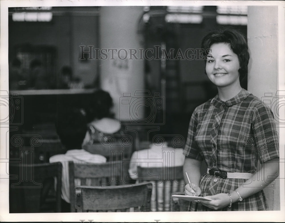 1962 Mary Disbro, volunteering at the County Welfare Department - Historic Images