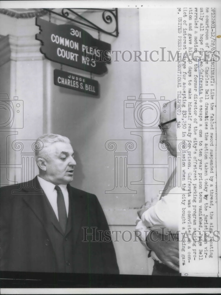 1961 Judge Charles Bell Courtroom Site Of Leo Cafferata Trial - Historic Images