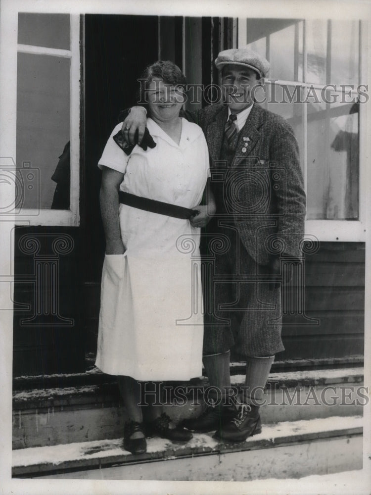 1932 Press Photo Mrs Runner Ohman and Sven Uttesrtrom at the 1932 Olympics - Historic Images