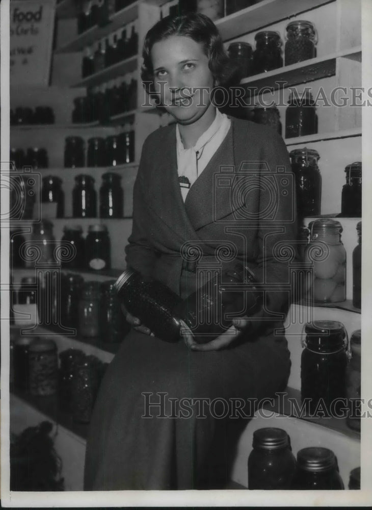 1933 Press Photo Elena Shoup named canning queen of National 4H-Historic Images