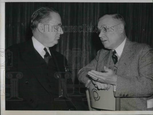 1938 Press Photo William Green President of AFL & Bert Jewell Pres of Railways - Historic Images