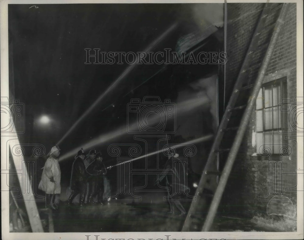 1931 Chief Wallace Woodland Fire Department Fighting A Fire - Historic Images