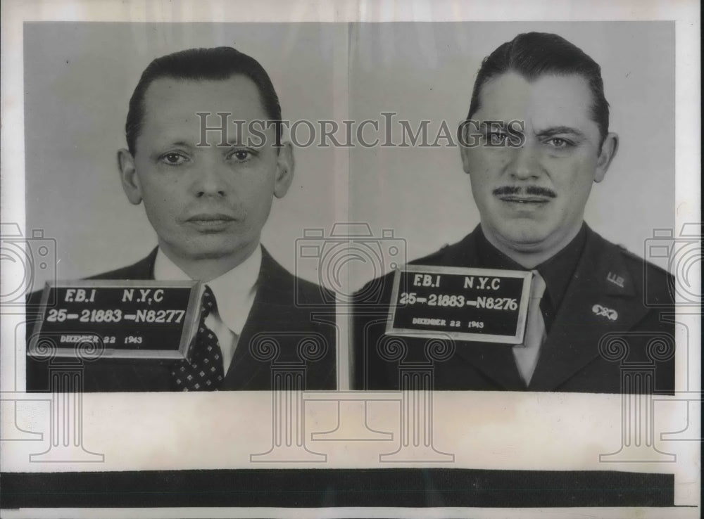 1943 Lt. Francis Grottano and Dr. Arnold Aaron Hutschneker arrested - Historic Images