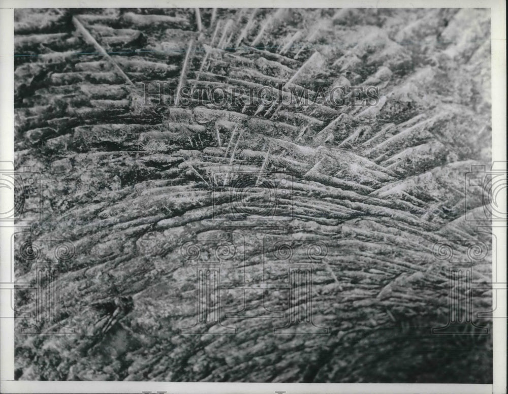 1937 Press Photo Pick marks in roof of tunnel - Historic Images