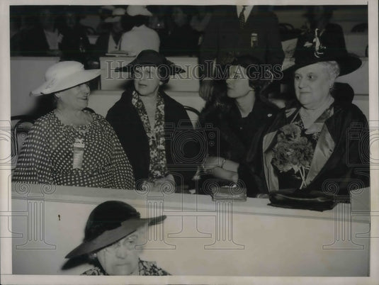 1936 Press Photo Pauletta Guffey, Cordelia Hull, Ida Guffey at Dem Nat'l Conv. - Historic Images
