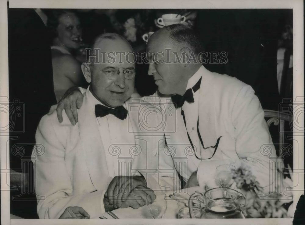 1936 Press Photo Stanley Reed Solicitor General & Harry Woodring Sec. Of War DNC-Historic Images
