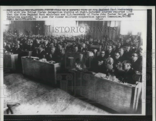 1958 Baghdad Pact Conference With US Delegation Fighting Communism - Historic Images