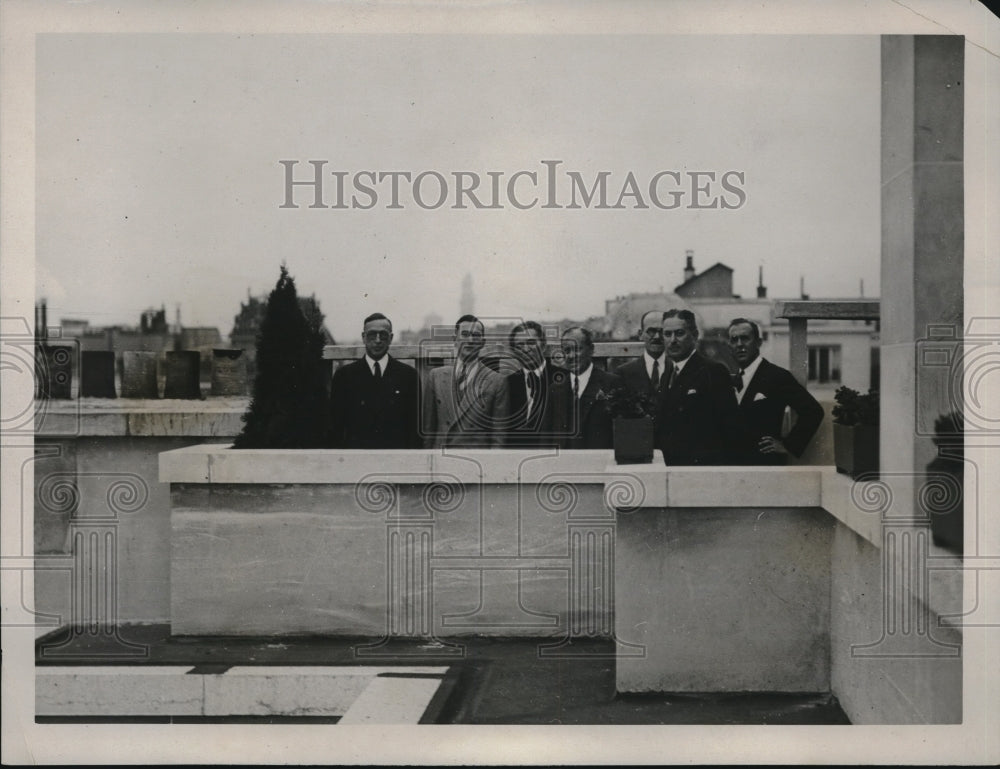 1932 NYC Mayor Jimmy Walker Views Paris Skyline With Politicians - Historic Images