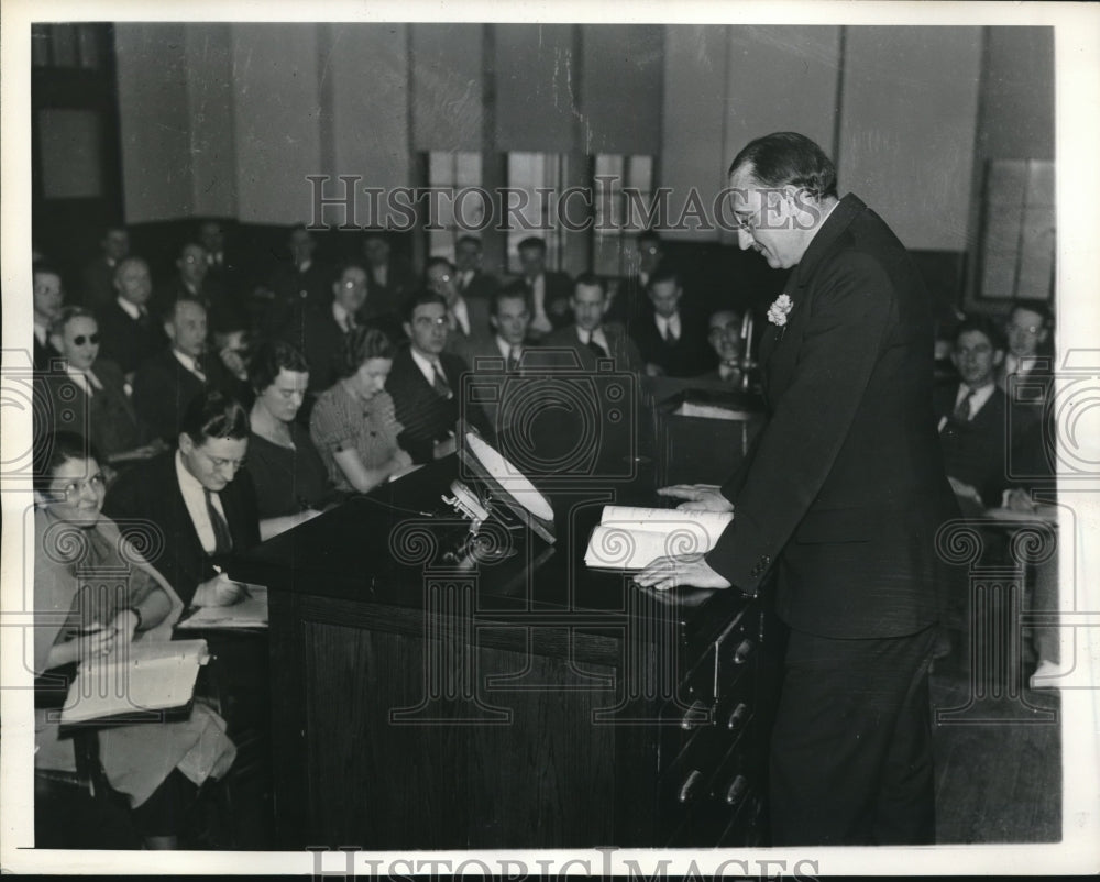 1935 Press Photo Dr Edward Drew Professor Of Gynecology - Historic Images