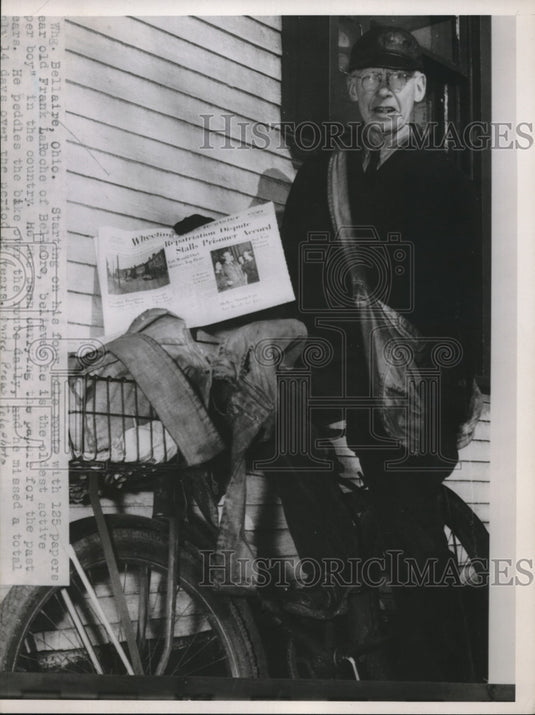 1952 Press Photo Starting His Paper Route of 4 Miles Frank LaRoche - nec22122 - Historic Images
