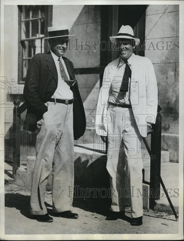 1933 Press Photo Capt. Howard F. Wynot, Frederick Bey - Historic Images