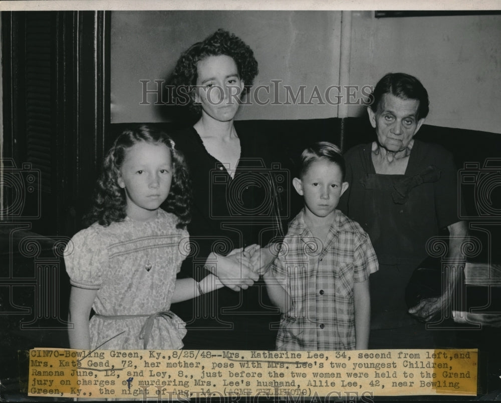 1949 Press Photo Kate Lee and Kate goad were charged with murder of Allie Lee - Historic Images