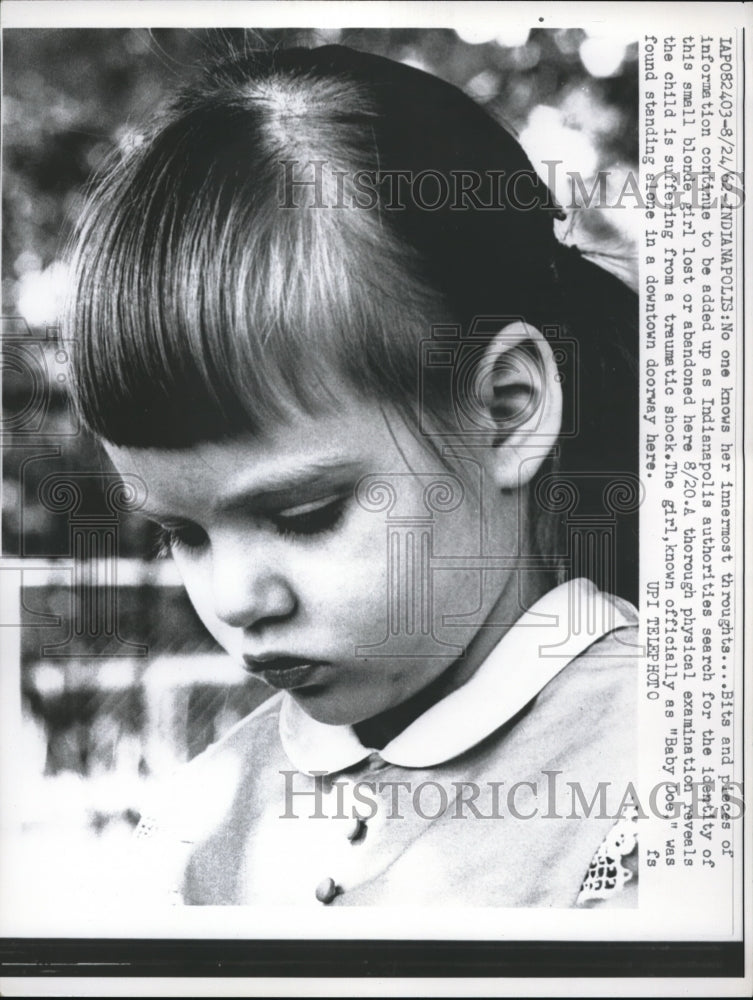 1962 Press Photo Police search for Identity of &quot;Baby Doe&quot; abandoned. - Historic Images