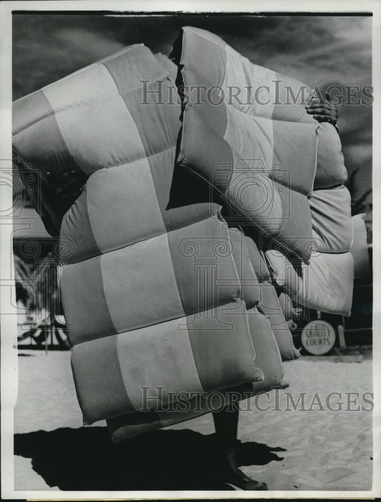 1961 Lounge Beach Pad Covers Beach Boy. - Historic Images