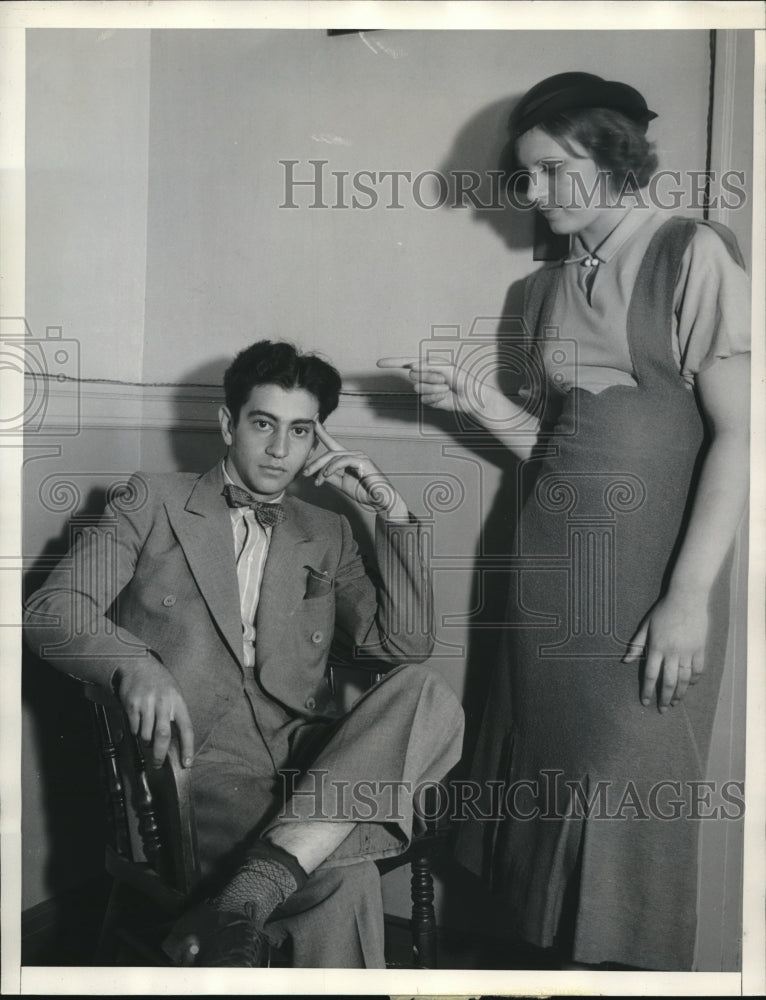 1935 Press Photo Margaret Powels names Saul Sindell as attacker Jim the Jabber-Historic Images