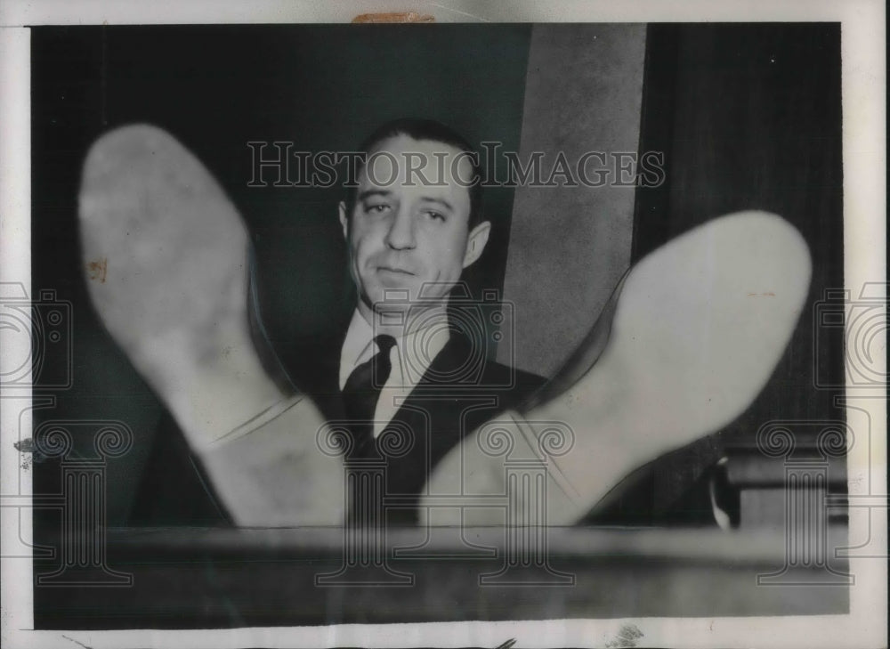 1938 Press Photo Paul Wright at trial for murder of his wife &amp; John Kimmel - Historic Images