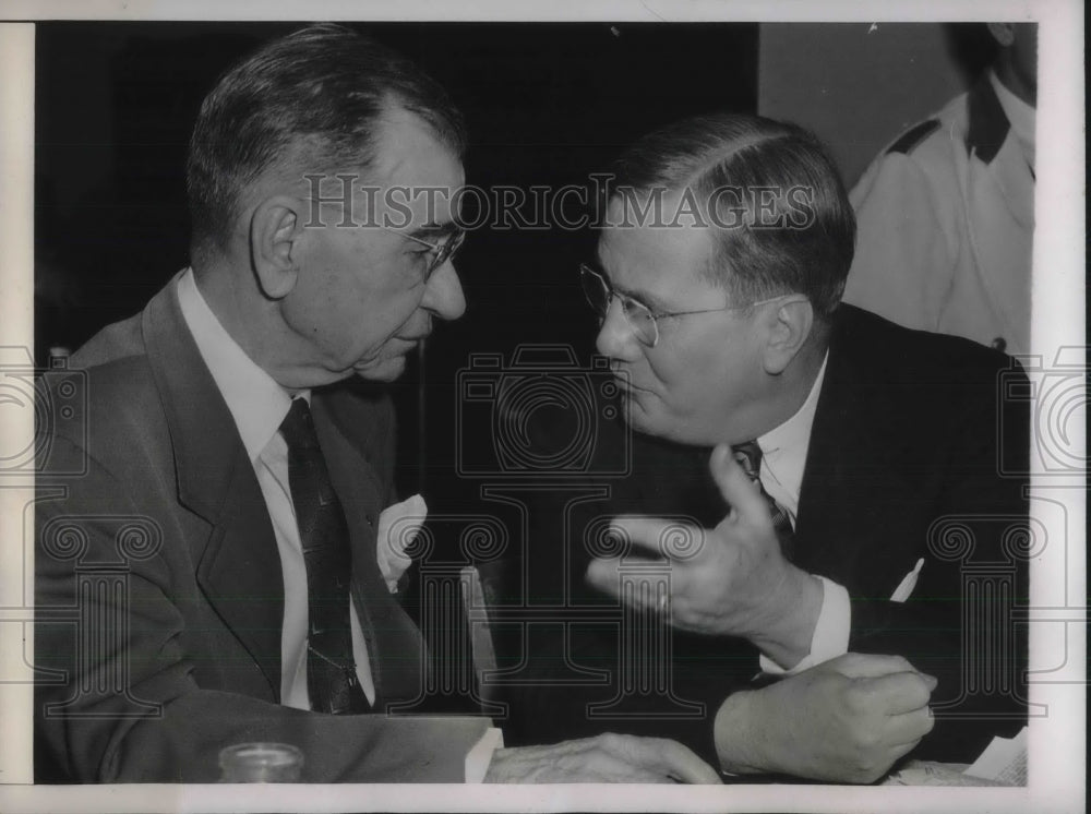 1944 Press Photo Baseball executives confer about post war baseball - Historic Images