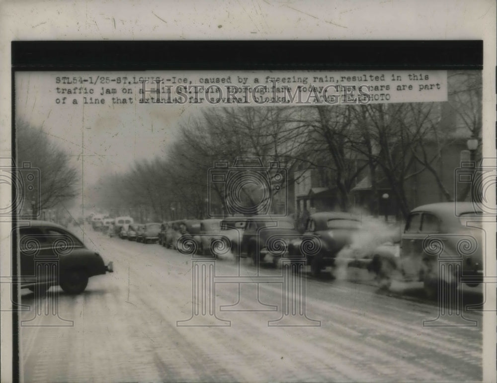 1949 Press Photo St. Louis has sleet - Historic Images