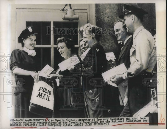 1949 Press Photo Nt'l Foundation for Infantile Paralysis Polio Emergency Drive-Historic Images