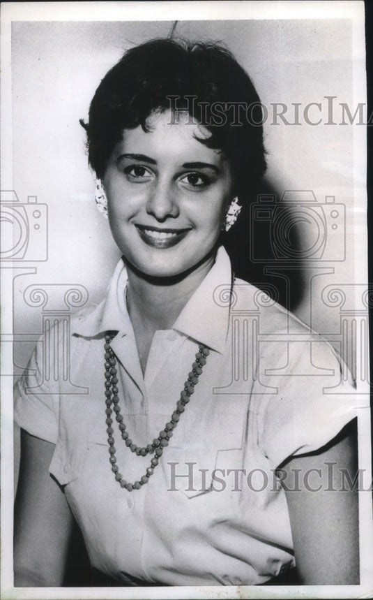 1955 Press Photo Sandra Wilder, Female Bull Rider - Historic Images