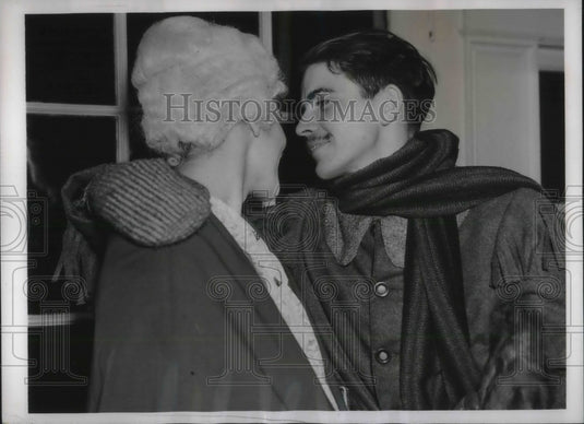 1937 Press Photo W. J. Farrell Departing on Historic Frontier Trail - Historic Images