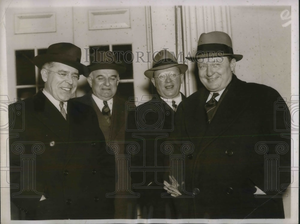 1938 Press Photo Pennsylvanian members on politics with Pres. Roosevelt - Historic Images