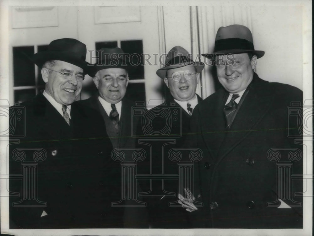 1938 Press Photo Members Of Pennsylvania Delegation Leave White House - Historic Images