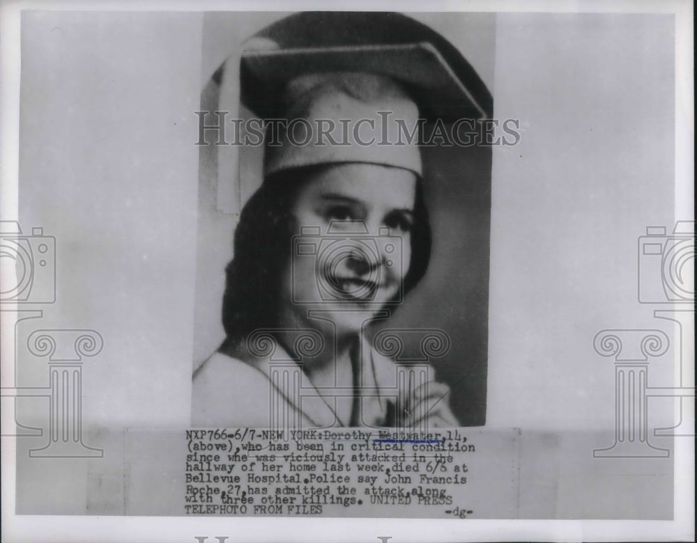 1954 Dorothy Westwater died after being attacked at home. - Historic Images