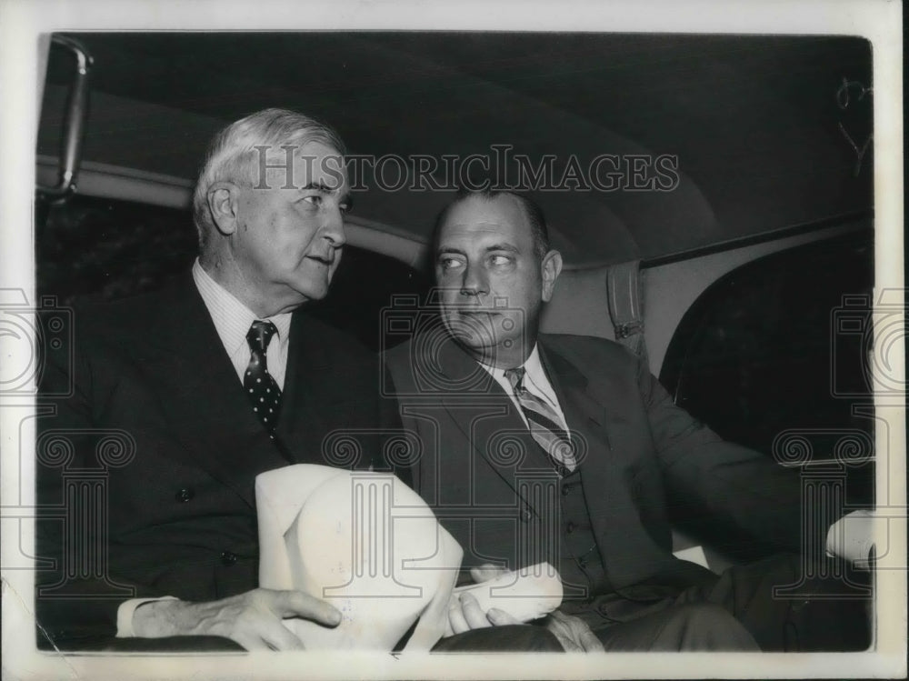 1939 Press Photo Loans Granted to Small Business. Jesse Jones and Emi Schramm-Historic Images