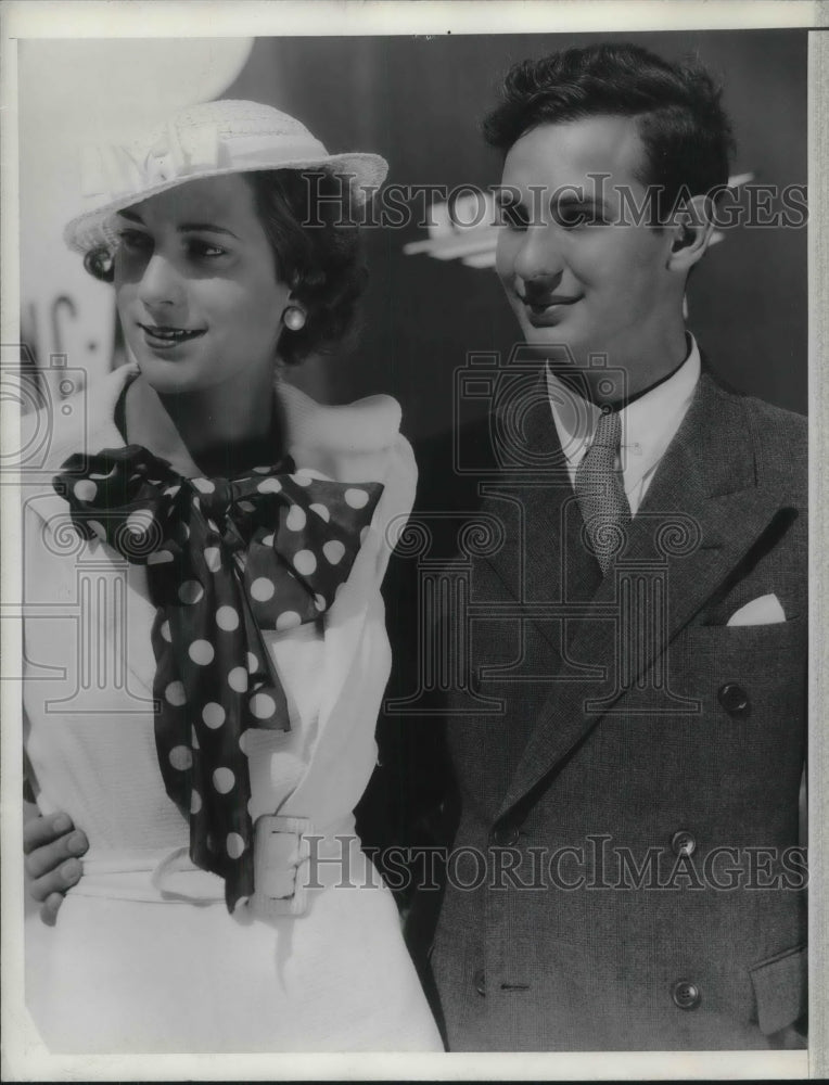 1934 Press Photo John Blount De Mille to marry Louie Denker Beverly Hills Calif. - Historic Images