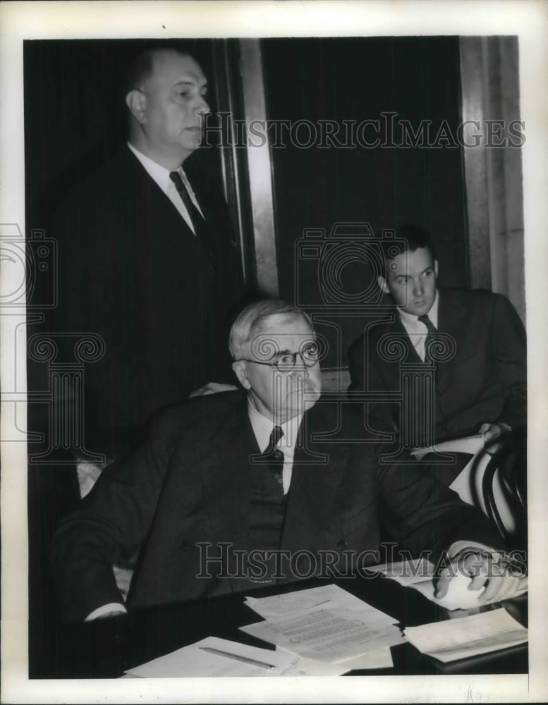 1941 Press Photo Jesse Jones &amp; Emi;l Scramm ask Federal Government to loan-Historic Images