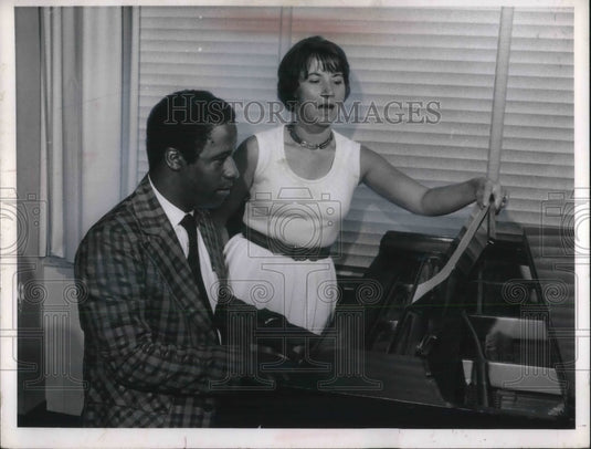 Press Photo Sally, Mrs. James Petus, William Appling Westshore Choir Director - Historic Images