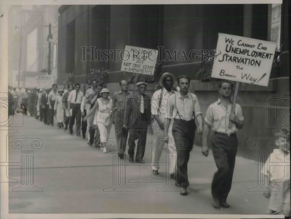 1936 Relief Pickets at Chicago City Hall for Unemployed-Historic Images