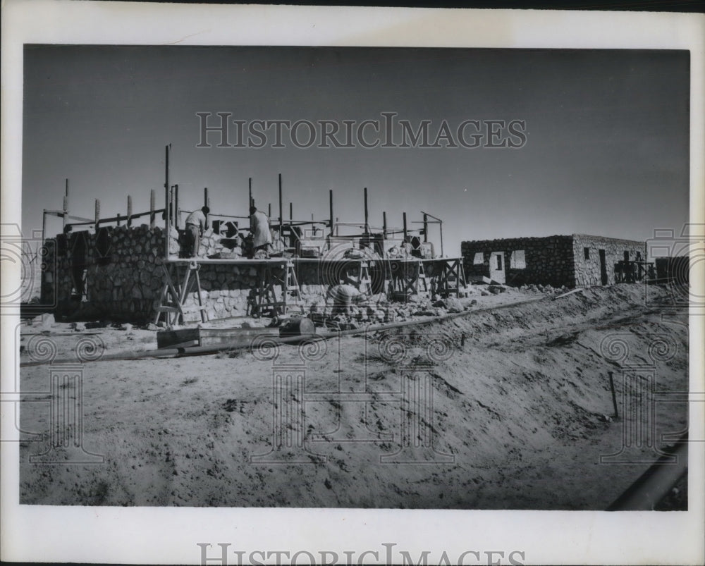 1963 Stones From Quarries Used to Build Houses in Dimona, Israel-Historic Images