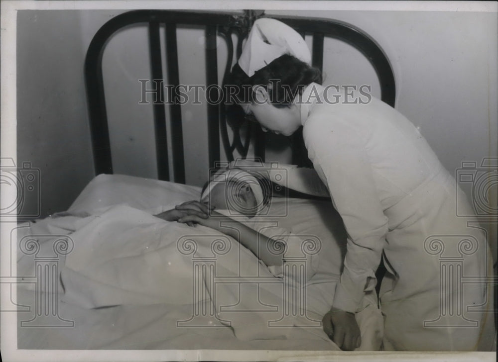 1937 Roderick Hughes In Hospital After Boy Steals Auto And Wrecks - Historic Images