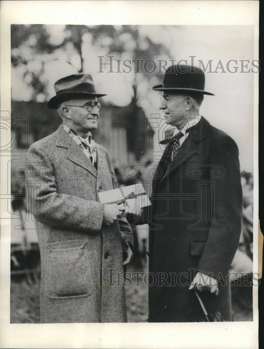 1932 Press Photo Charles Warner President of Warner Construction Dr James N Rule - Historic Images